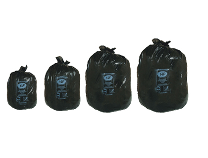 Fourniture de bureau : Sac poubelle flexitène liens 16 microns plus résistant multicouches étanchéité totale 50l coloris noir paquet de 500