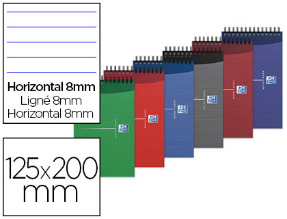 Fournitures de bureau : Bloc oxford mémo optik paper 125x200mm réglure lignée 8mm 140 pages microperforées détachables coloris assortis