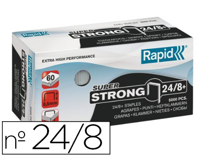 Papeterie Scolaire : Agrafe rapid 24/8 super strong boîte 5000