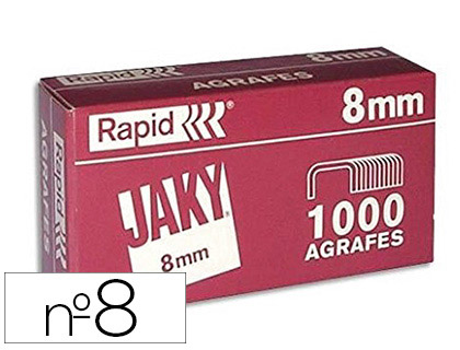 Papeterie Scolaire : Agrafe rapid jacky 8 boîte 1000