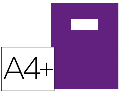 Fournitures de bureau : Protège-cahier riplast yéti pvc opaque 20/100e inclus porte-étiquette et étiquette a4+ 240x320mm coloris violet