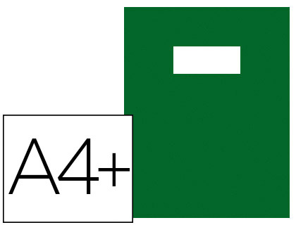 Fournitures de bureau : Protège-cahier riplast yéti pvc opaque 20/100e inclus porte-étiquette et étiquette a4+ 240x320mm coloris vert foncé
