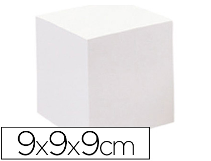Fournitures de bureau : Bloc cube quo vadis papier encollé 90x90mm 700f 80g coloris blanc