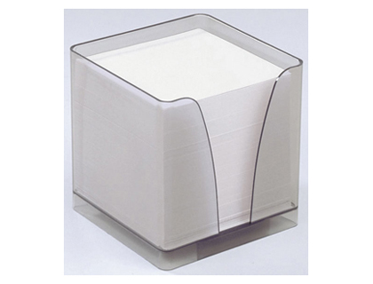 Fournitures de bureau : Recharge quo vadis bloc cube plexiglass boîte distributrice 580f 90g coloris blanc