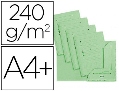Chemise 2 rabats Oxford hv kraft 240g/m² A4+ pour dossier suspendu coloris vert