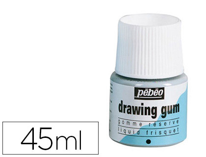 Fournitures de bureau : Gomme réserve pébéo drawing gum pelliculable flacon 45ml