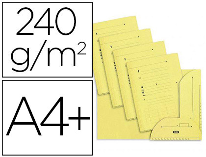 Chemise 2 rabats Oxford hv kraft 240g/m² pour dossier suspendu coloris jaune
