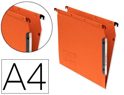 Dossier suspendu armoire L'oblique AZV Ultimate kraft 240g/m² fond V coloris orange - Boîte de 25