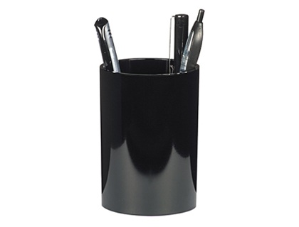 Fournitures de bureau : Pot à crayons cep confort polystyrène antichoc haute qualité parois épaisses hauteur 105mm diamètre 75mm coloris noir