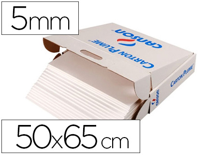 Fournitures de bureau : Carton plume canson 500x650mm épaisseur 5mm unicolore blanc