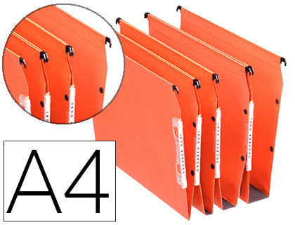 Dossier suspendu armoire Esselte Dual kraft 220g/m² fond V coloris orange - Boîte de 25