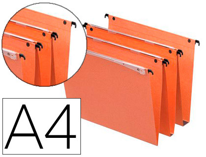 Dossier suspendu tiroir Esselte Dual kraft 220g/m² fond 15mm coloris orange - Boîte de 25
