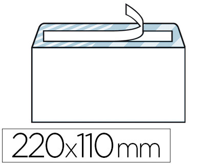 Fourniture de bureau : Enveloppe économique dl 110x220mm 80g adhésive coloris blanc boîte 500 