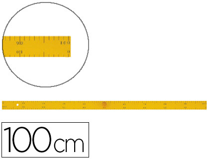 Fournitures de bureau : Règle plate jpc tableaux bois laqué 100cm aimantée plots magnétiques coloris jaune