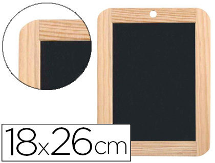 Fournitures de bureau : Ardoise noire jpc 180x260mm pierre naturelle cadre en bois