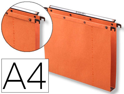 Dossier suspendu tiroir L'oblique AZO Ultimate kraft 240g/m² fond V coloris orange - Boîte de 25