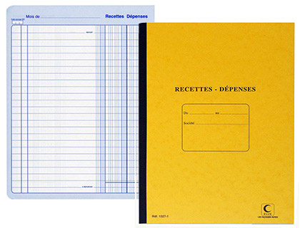 Fournitures de bureau : Registre standard elve piqué a4 210x297mm recettes dépenses 80 pages