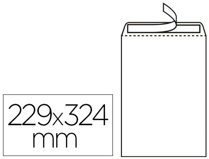 Fourniture de bureau : Pochette la couronne adhésive vélin extra blanc 90g fond gris c4 229x324mm boîte de 250 
