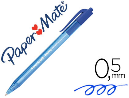 Paper Mate InkJoy 100RT - Stylo à Bille Rétractable - Pointe moyenne (1,0 mm) - Bleu