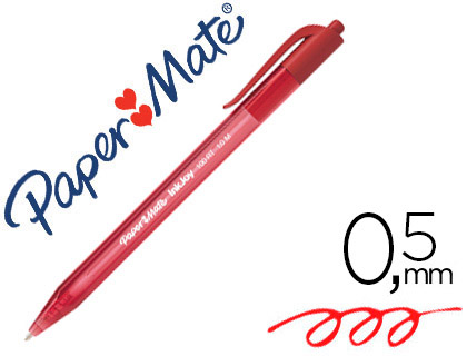 Paper Mate InkJoy 100RT - Stylo à Bille Rétractable - Pointe moyenne (1,0 mm) - Rouge