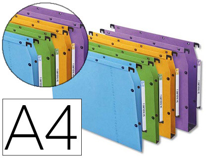 Dossier suspendu armoire L'oblique AZV Ultimate kraft 240g/m² fond V coloris assortis - Boîte 25