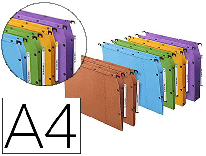 Dossier suspendu armoire L'oblique AZV Ultimate kraft 240g/m² fond 30 coloris assortis - Boîte de 25