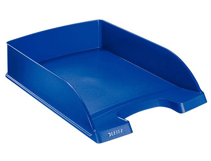 Fourniture de bureau : Corbeille à courrier leitz wow polystyrène qualité supérieure superposable escalier ou vertical coloris bleu