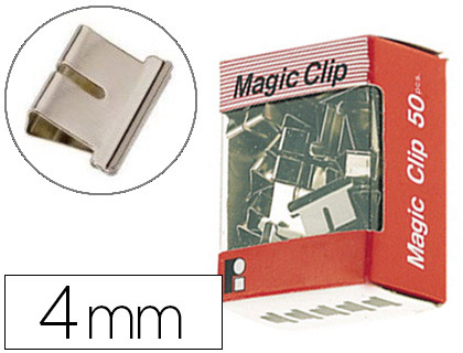 Papeterie Scolaire : Clip pince relieur jpc 4mm boîte 50
