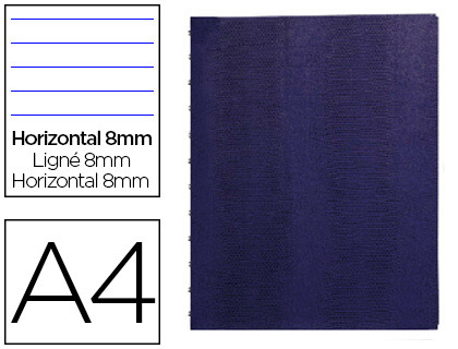 Fourniture de bureau : Cahier ligné carpentras lézard a4 21x29,7cm coloris violet