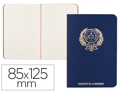 Fourniture de bureau : Carnet piqué carpentras passeport parisien inès 8,5x12,5cm coloris marine