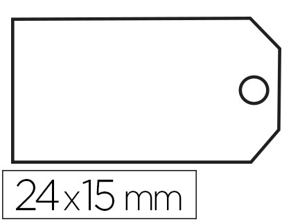 Fournitures de bureau : Étiquette à fil apli agipa 15x24mm cartonnette blanche fil blanc coton paquet 200 