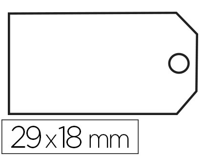 Fournitures de bureau : Étiquette à fil apli agipa 18x29mm cartonnette blanche fil blanc coton paquet 200 
