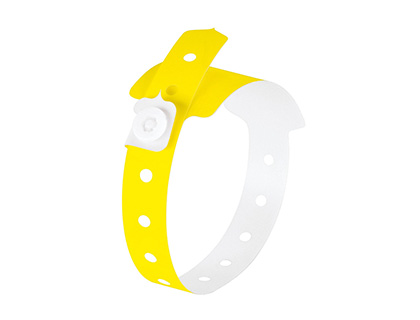 Papeterie Scolaire : Bracelet identification coloris jaune fluorescent boîte 120