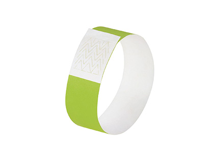 Papeterie Scolaire : Bracelet identification coloris vert fluorescent boîte 120