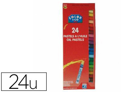 Fournitures de bureau : Pastel huile lefranc bourgeois 60mm diamètre 8mm coloris assortis boîte 24
