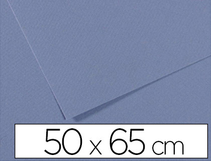 Fourniture de bureau : Papier dessin canson feuille mi-teintes nº150 grain gélatiné haute teneur coton 160g 50x65cm unicolore bleu lavande