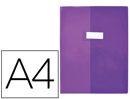 Fournitures de bureau : Protège-cahier elba standard pvc cristal 20/100e a4 210x297mm coloris violet