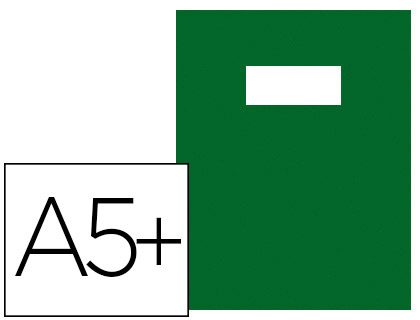 Fourniture de bureau : Protège-cahier riplast green line pvc 18/100e inclus porte-étiquette et étiquette 170x220mm coloris vert foncé