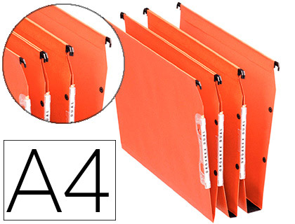 Dossier suspendu armoire Esselte Dual kraft 220g/m² fond 15mm coloris orange - Boîte de 25