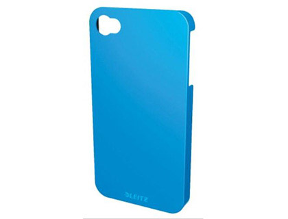 Papeterie Scolaire : Coque métallique leitz iphone 4/4s wow accès tous capteurs ports connexions touches intérieur velour doux coloris bleu