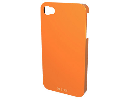 Papeterie Scolaire : Coque métallique leitz iphone 4/4s wow accès tous capteurs ports connexions touches intérieur velour doux orange