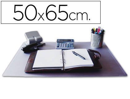 Fournitures de bureau : Sous-main q-connect pvc anti-éblouissement 50x63cm coloris transparent