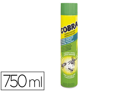 Fournitures de bureau : Insecticide cobra insectes rampants efficacité immédiate longue durée aérosol 750ml