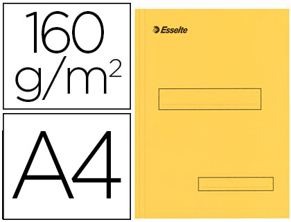 Sous-dossier à 2 rabats pour dossier suspendu carton kraft 160g/m² A4 coloris jaune