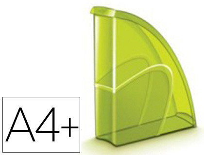 Fourniture de bureau : Porte-revues cep happy polystyrène antichoc format 240x320mm front bas 257x75x260mm coloris vert bambou