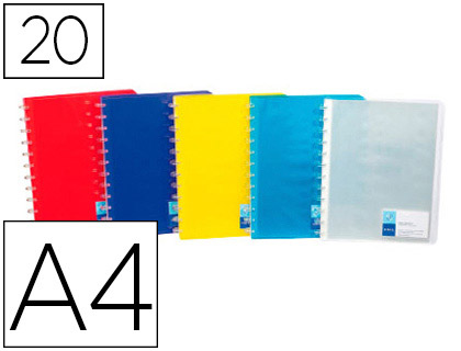 Viquel Geode - Porte vues personnalisable à pochettes repositionnables - 40 vues - A4+ - Coloris assortis
