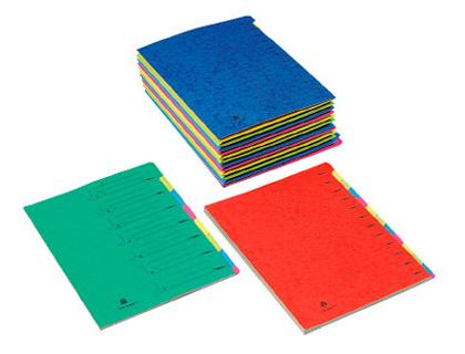 Trieur 7 compartiments Extendos Série 23 carte forte 24x32cm dos extensible coloris assortis