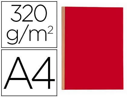 Chemise à soufflet Exacompta carte 320g/m² 24x32cm coloris rouge