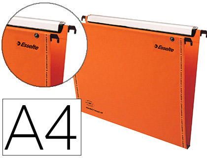 Dossier suspendu armoire Esselte LMG kraft 240g/m² fond 15mm coloris orange - Boîte de 25