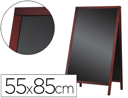 Fourniture de bureau : Tableau sol noir liderpapel bois hôtellerie chevalet double face marqueur type craie 55x85x52cm